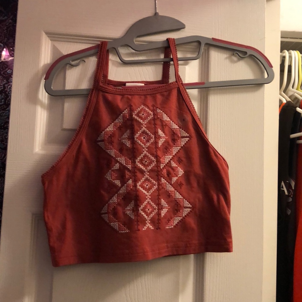 Pink/red crop top